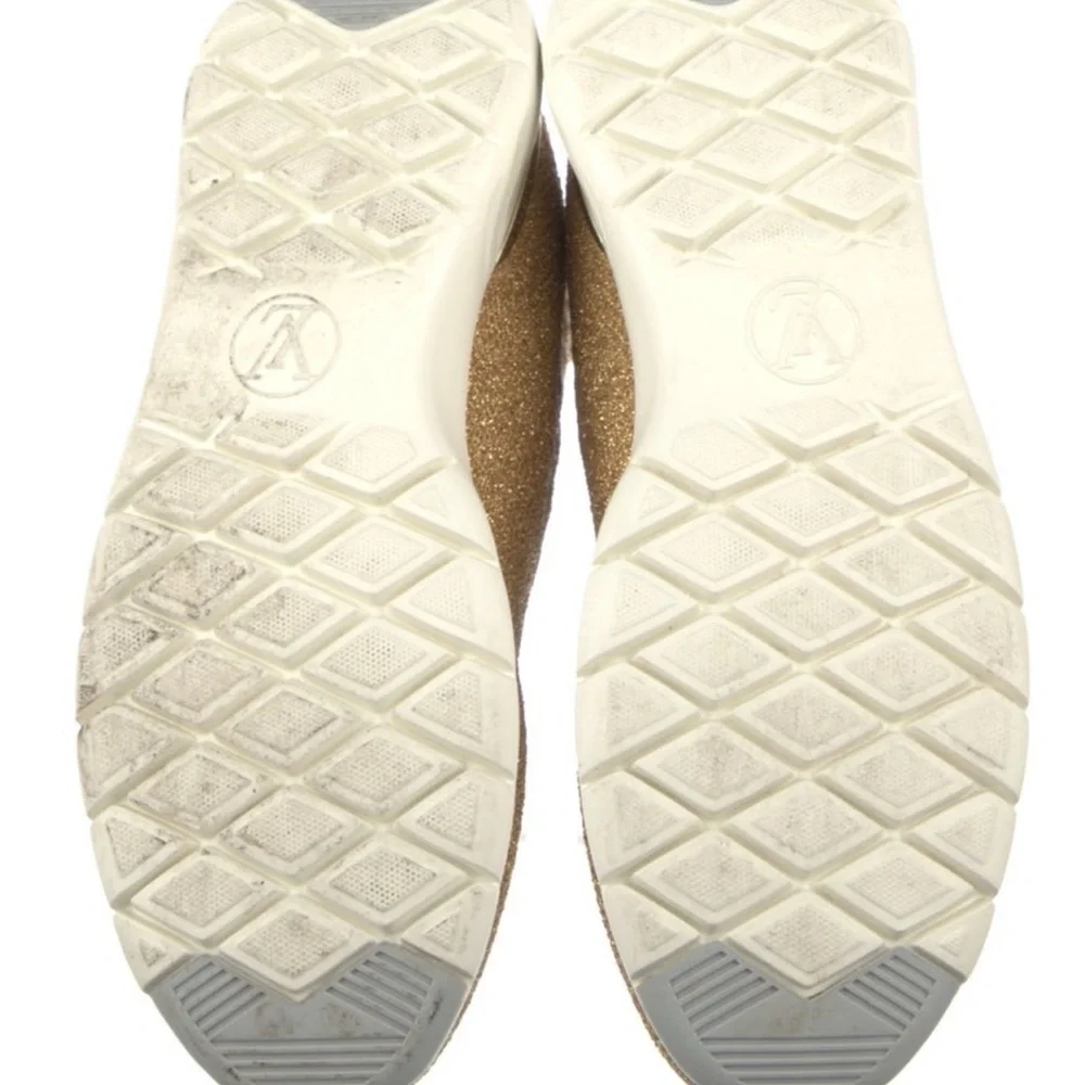 Louis Vuitton Gold High-Top Aftergame Sock Sneakers